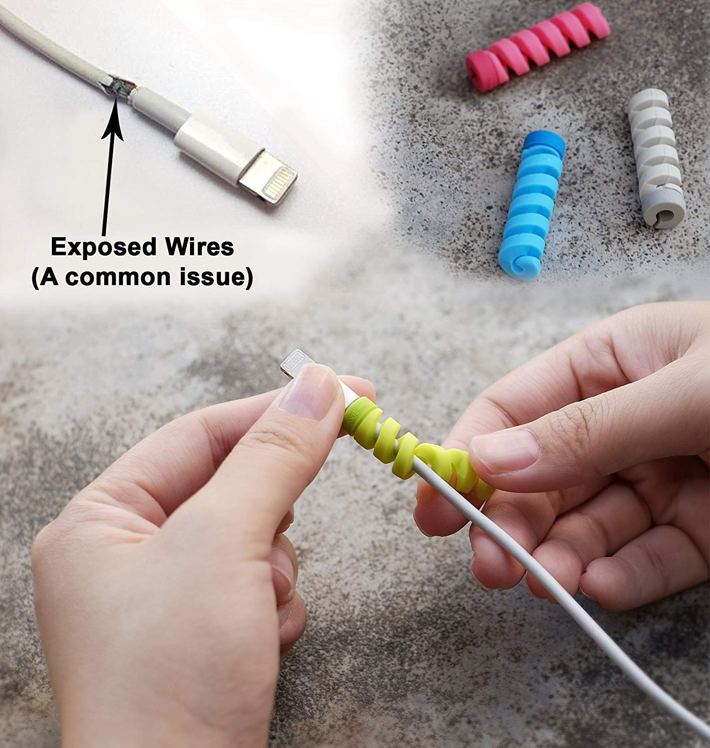 6029 Spiral Charger Spring Cable Protector Data Cable Saver 6029 Spiral Charger Spring Cable Protector Data Cable Saver